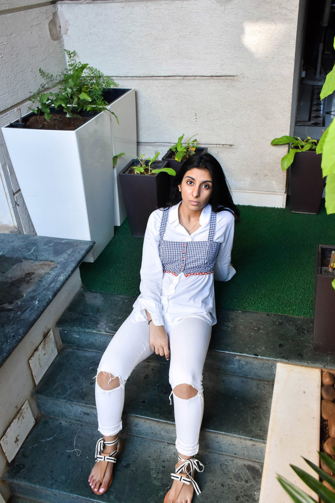 Fashion blogger Shloka Narang of The Silk Sneaker styles Rahul Mishra Spring Summer 2017 collection