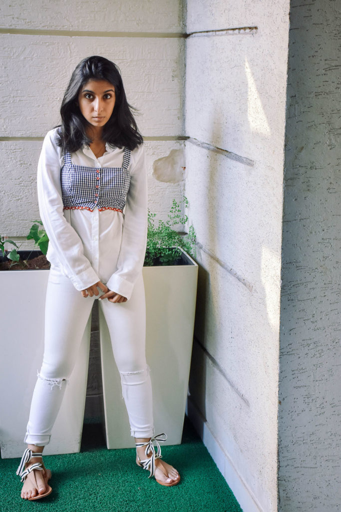Fashion blogger Shloka Narang of The Silk Sneaker styles Rahul Mishra Spring Summer 2017 collection