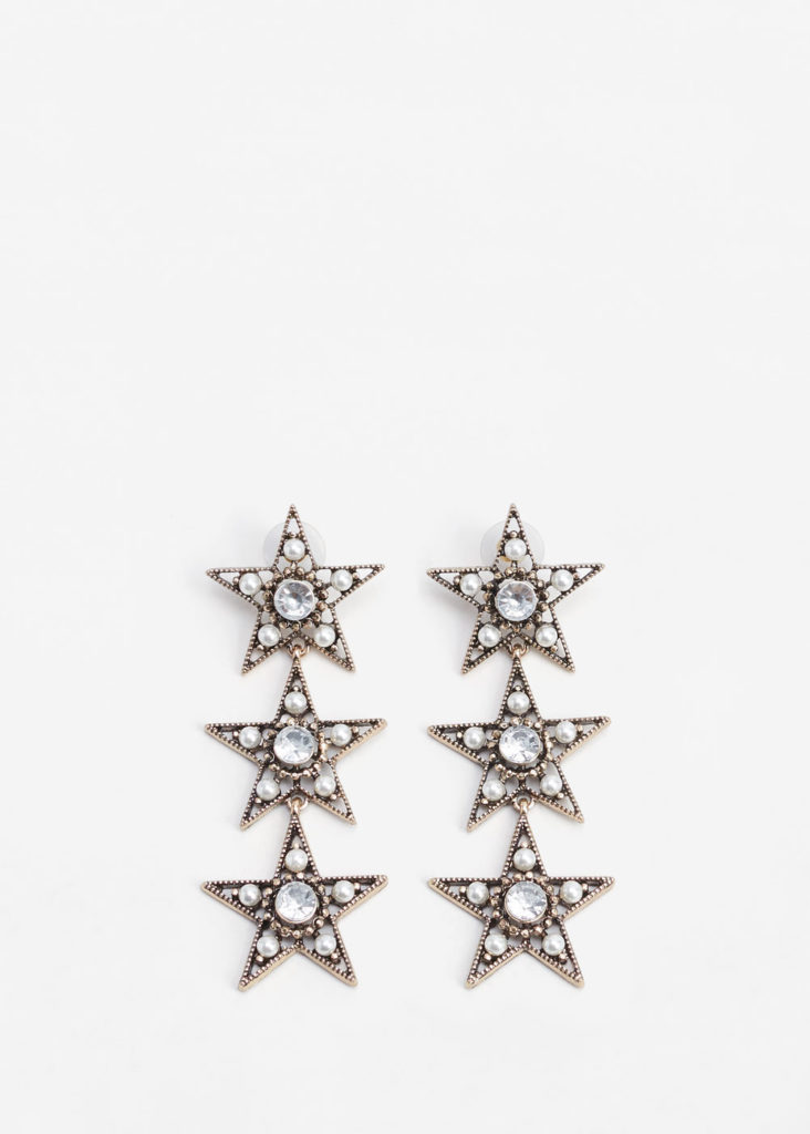 Fashion Blogger Shloka Narang showcases micro trend star pattern featuring Mango Earrings