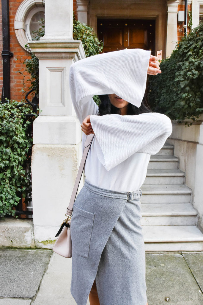 Fashion blogger Shloka Narang of The Silk Sneaker showcases how to style statement sleeves for now and spring 2017