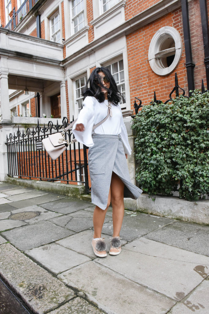 Fashion blogger Shloka Narang of The Silk Sneaker showcases how to style statement sleeves for now and spring 2017