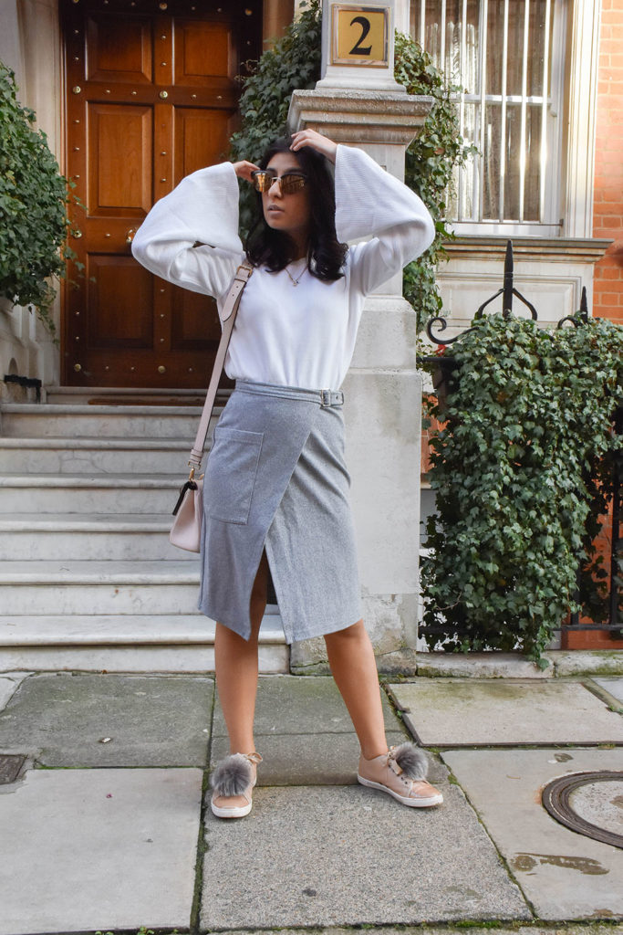 Fashion blogger Shloka Narang of The Silk Sneaker showcases how to style statement sleeves for now and spring 2017