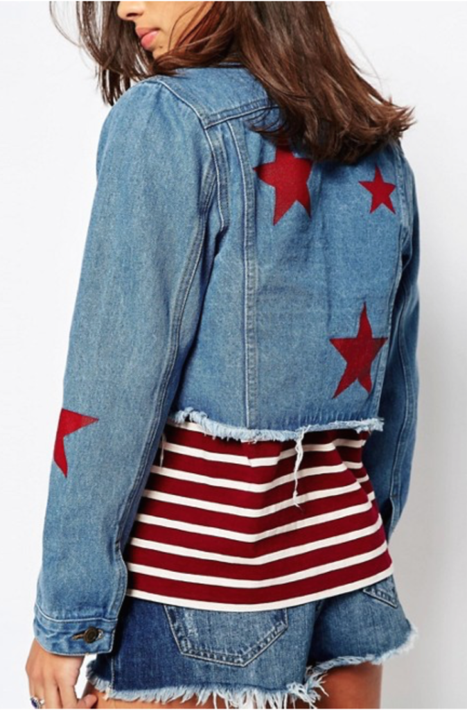 Fashion Blogger Shloka Narang showcases micro trend star pattern featuring Boohoo Jacket