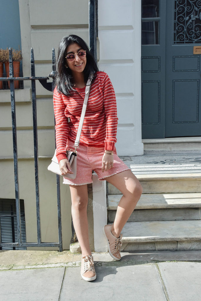 Fashion Blogger Shloka Narang of The Silk Sneaker showcases how to clash colours fashionably this spring featuring pieces from Hush UK S/S 2017