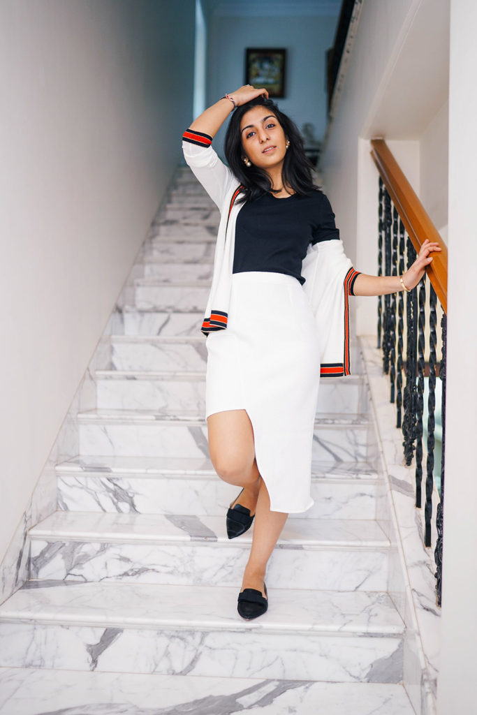 Fashion Blogger Shloka Narang of The Silk Sneaker showcases how to style your favourite cardigan for spring