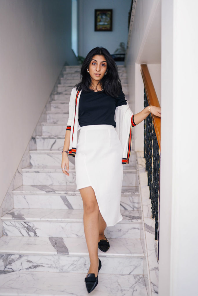 Fashion Blogger Shloka Narang of The Silk Sneaker showcases how to style your favourite cardigan for spring