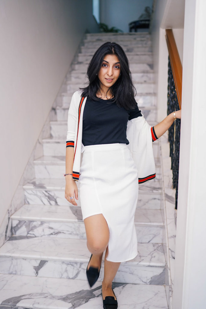 Fashion Blogger Shloka Narang of The Silk Sneaker showcases how to style your favourite cardigan for spring