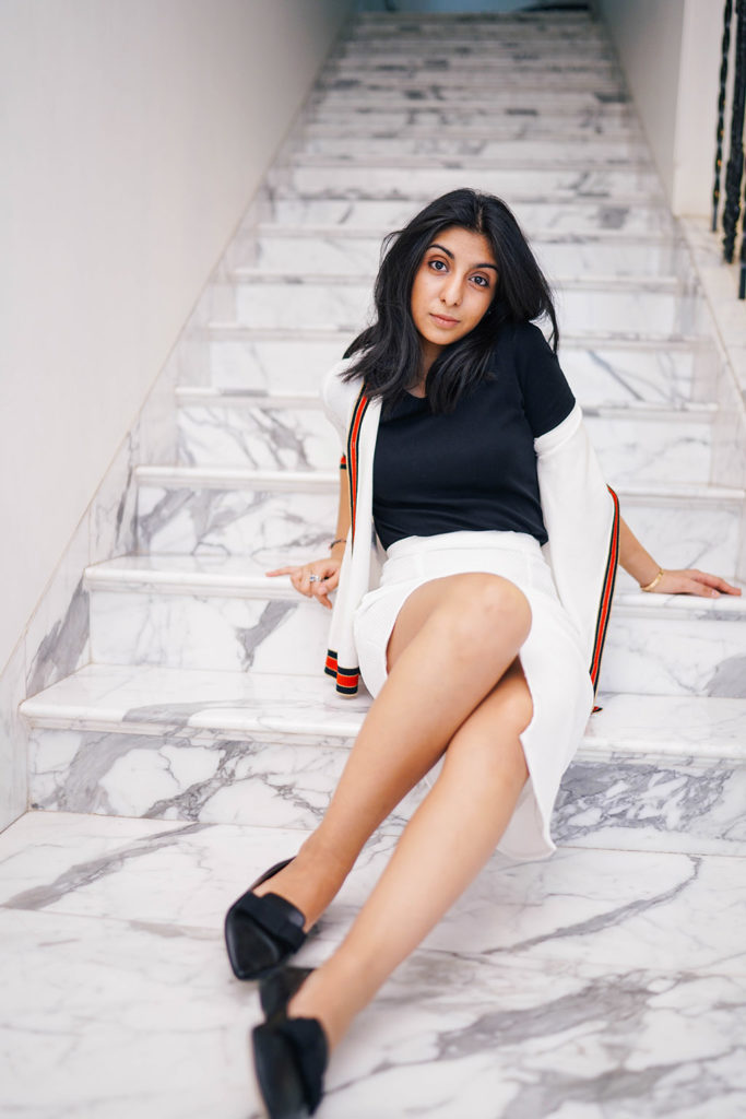 Fashion Blogger Shloka Narang of The Silk Sneaker showcases how to style your favourite cardigan for spring