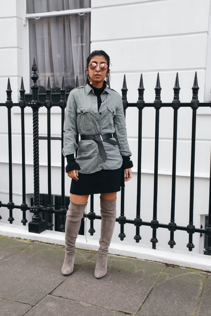 Fashion blogger Shloka Narang of The Silk Sneaker showcases an easy style tip to make a spring dress feel new again with & Other Stories Dress and Zara jacket