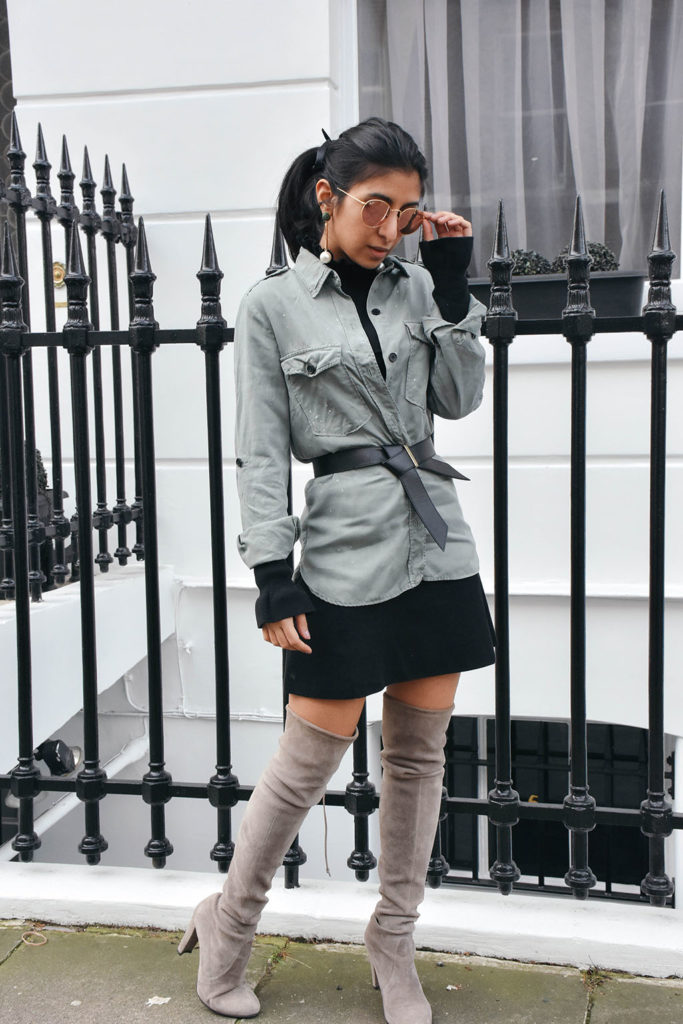 Fashion blogger Shloka Narang of The Silk Sneaker showcases an easy style tip to make a spring dress feel new again with & Other Stories Dress and Zara jacket