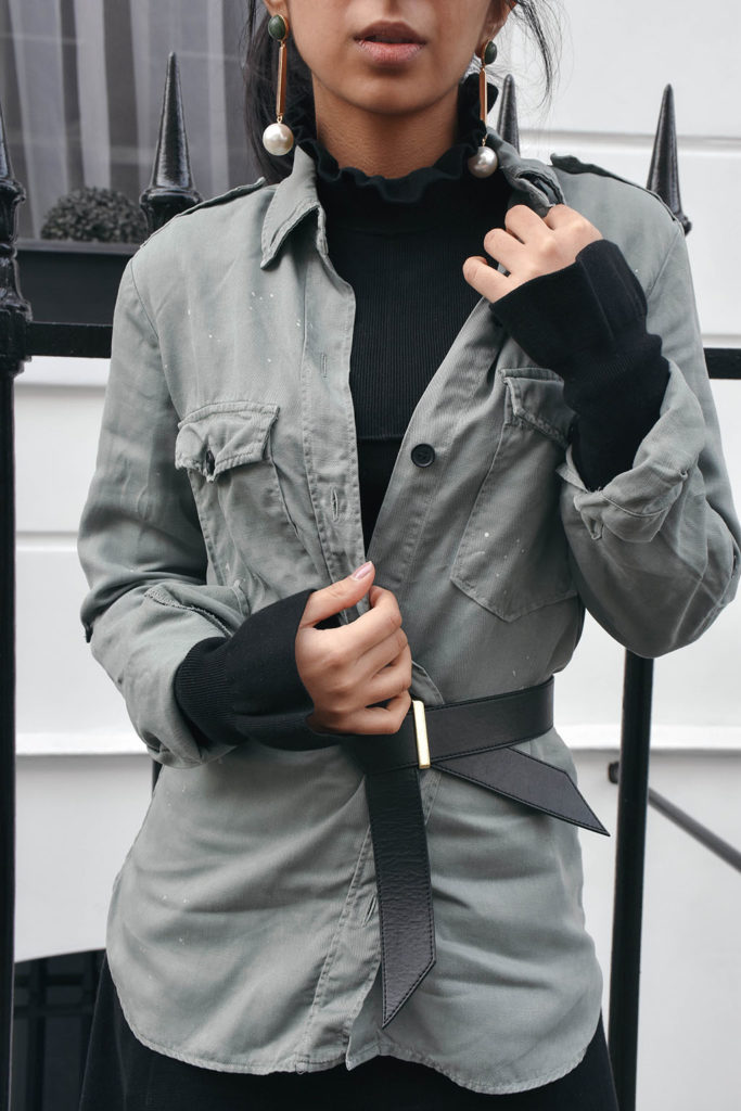 Fashion blogger Shloka Narang of The Silk Sneaker showcases an easy style tip to make a spring dress feel new again with & Other Stories Dress and Zara jacket