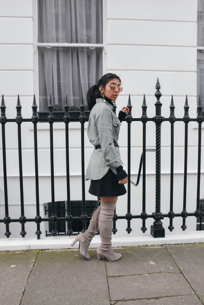 Fashion blogger Shloka Narang of The Silk Sneaker showcases an easy style tip to make a spring dress feel new again with & Other Stories Dress and Zara jacket