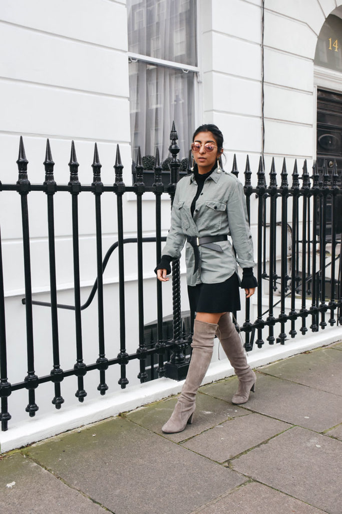 Fashion blogger Shloka Narang of The Silk Sneaker showcases an easy style tip to make a spring dress feel new again with & Other Stories Dress and Zara jacket