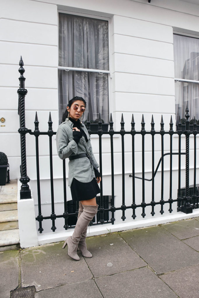 Fashion blogger Shloka Narang of The Silk Sneaker showcases an easy style tip to make a spring dress feel new again with & Other Stories Dress and Zara jacket