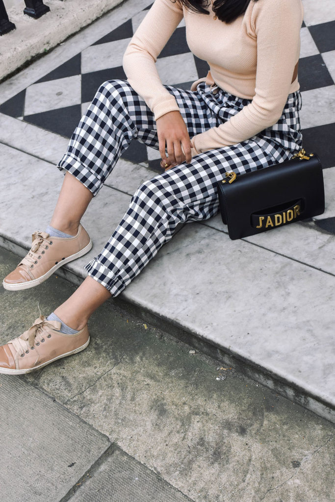 Fashion blogger Shloka Narang of The Silk Sneaker showcases how to wear gingham this season in her three part series on how to style gingham