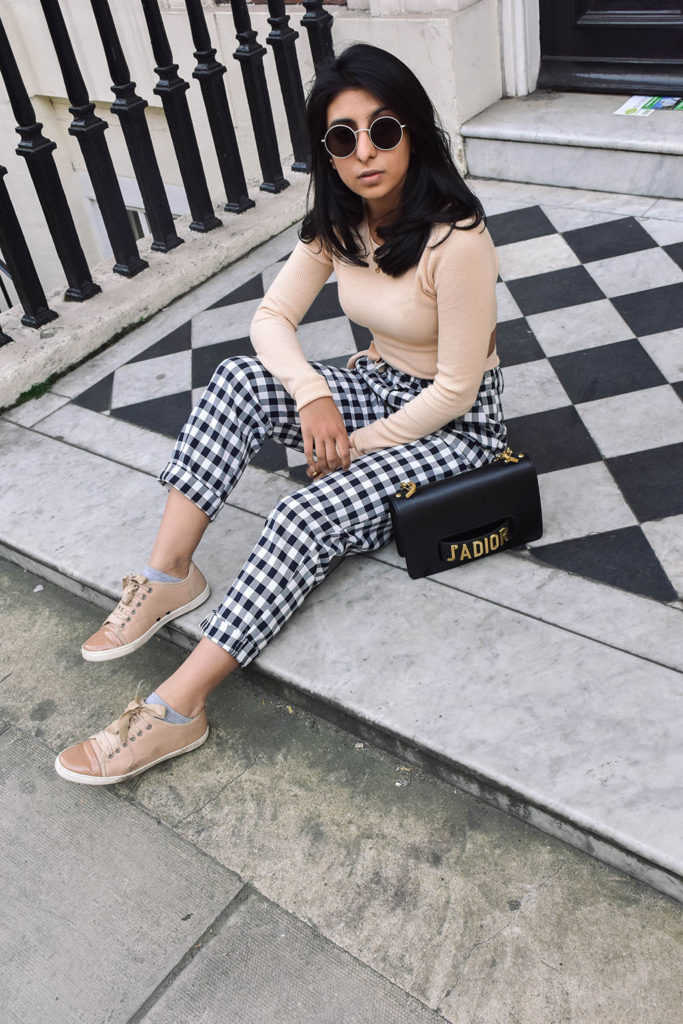 Fashion blogger Shloka Narang of The Silk Sneaker showcases how to wear gingham this season in her three part series on how to style gingham