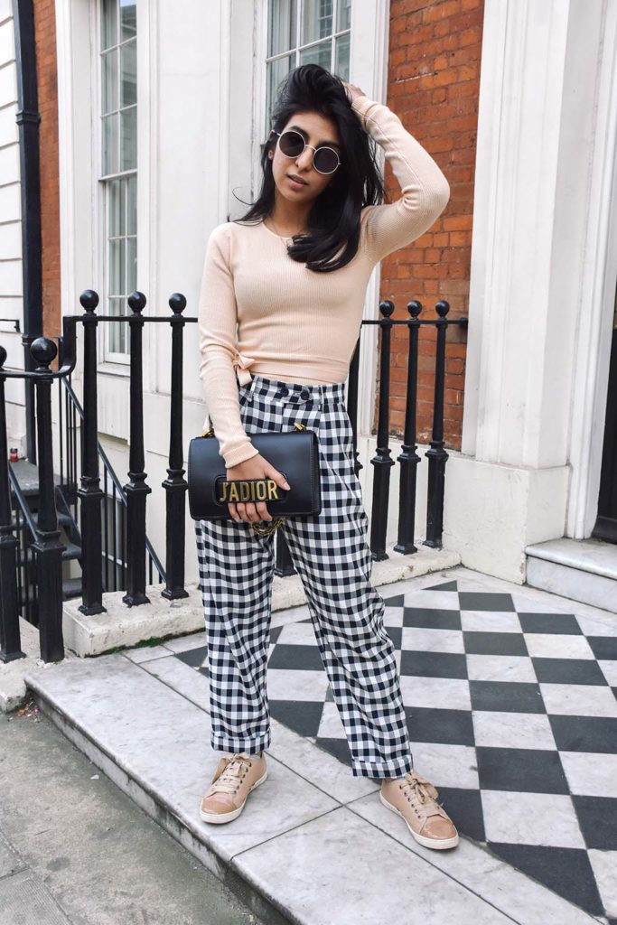 Fashion blogger Shloka Narang of The Silk Sneaker showcases how to wear gingham this season in her three part series on how to style gingham