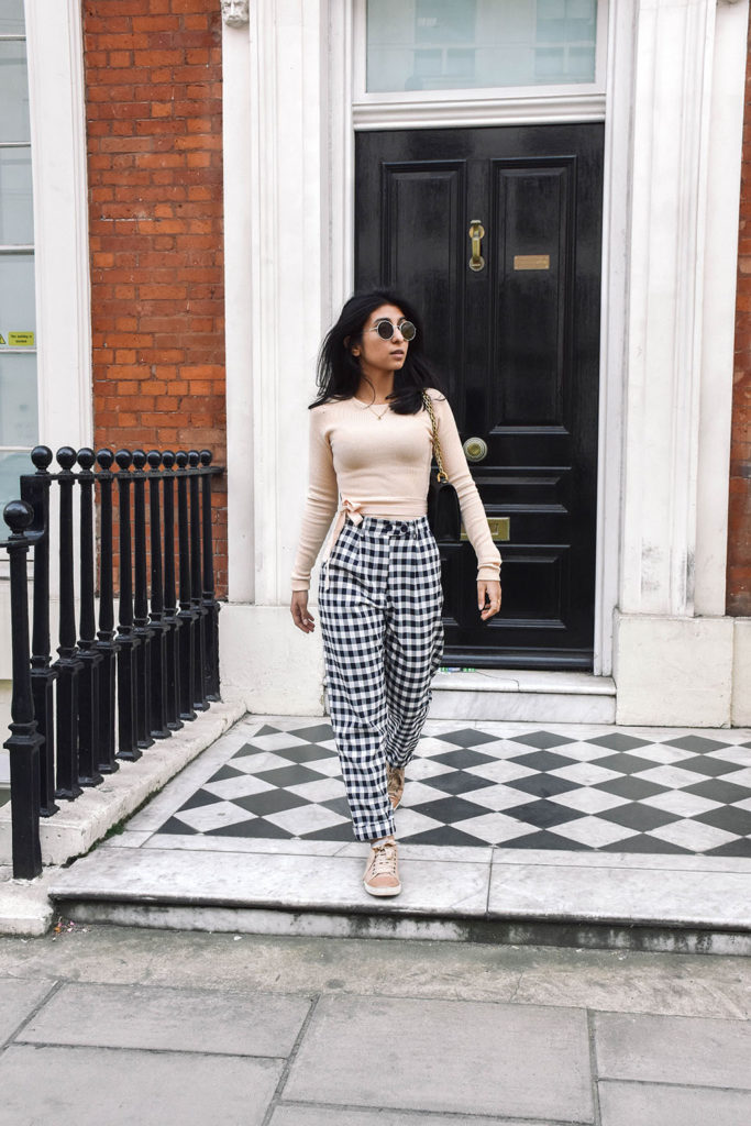 Fashion blogger Shloka Narang of The Silk Sneaker showcases how to wear gingham this season in her three part series on how to style gingham