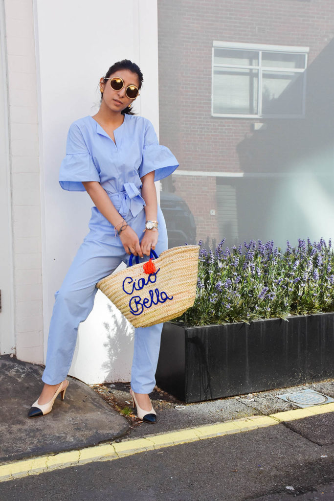 Fashion blogger Shloka Narang showcases how to wear basket bags this spring