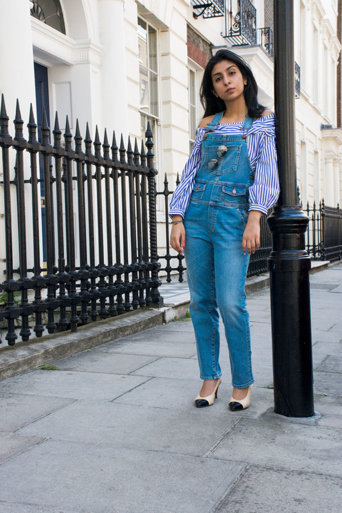 Fashion blogger Shloka Narang of The Silk Sneaker showcases her favourite denim overalls