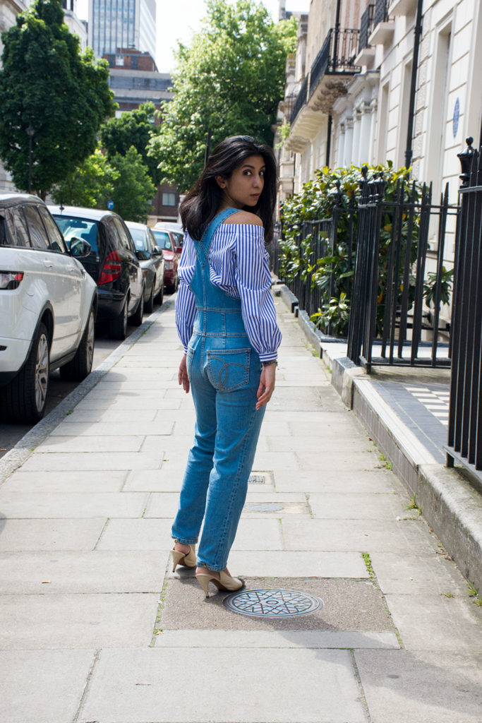 Fashion blogger Shloka Narang of The Silk Sneaker showcases her favourite denim overalls