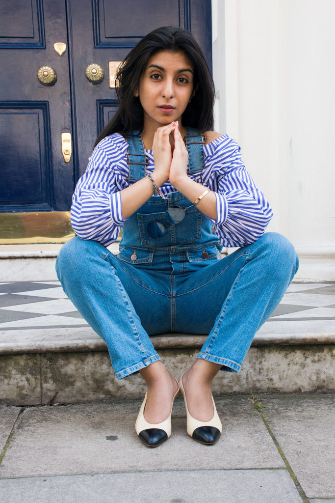 Fashion blogger Shloka Narang of The Silk Sneaker showcases her favourite denim overalls