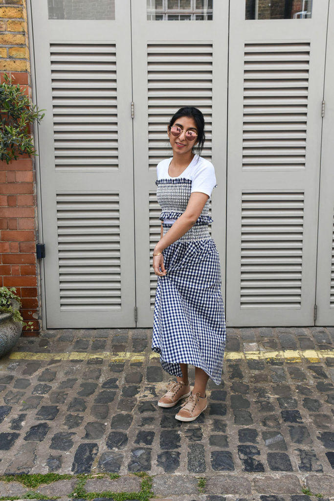 Fashion Blogger Shloka Narang showcases how to wear gingham this summer featuring Zara