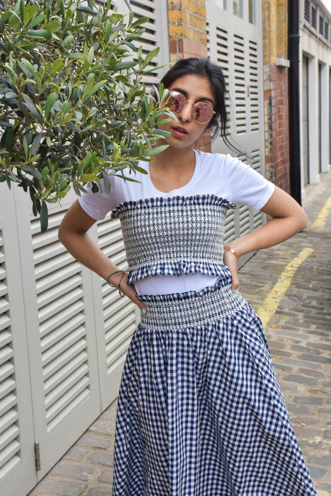 Fashion Blogger Shloka Narang showcases how to wear gingham this summer featuring Zara