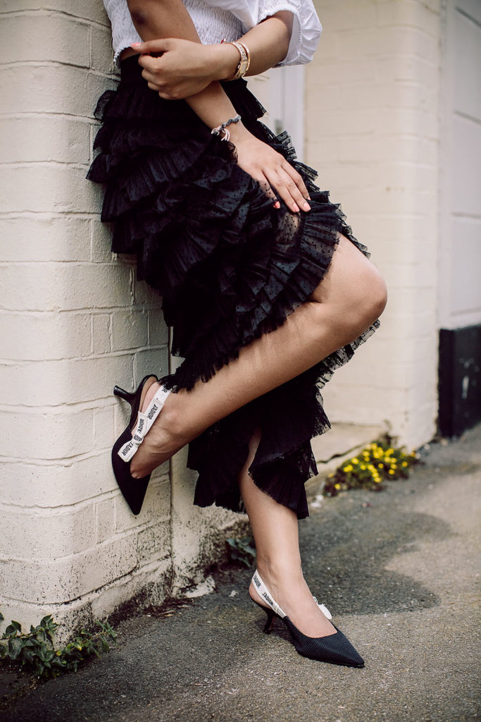 Fashion blogger Shloka Narang of The Silk Sneaker showcases how to wear three summer trends with one look