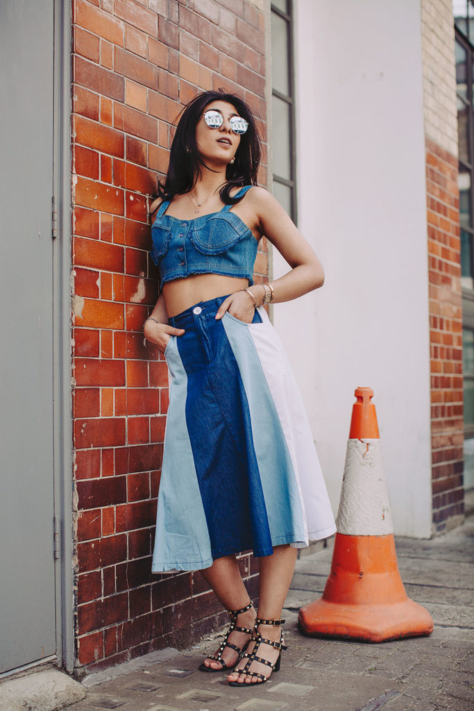 Fashion blogger Shloka narang showcases how to wear double denim on The Silk Sneaker