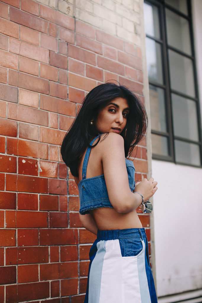 Fashion blogger Shloka narang showcases how to wear double denim on The Silk Sneaker