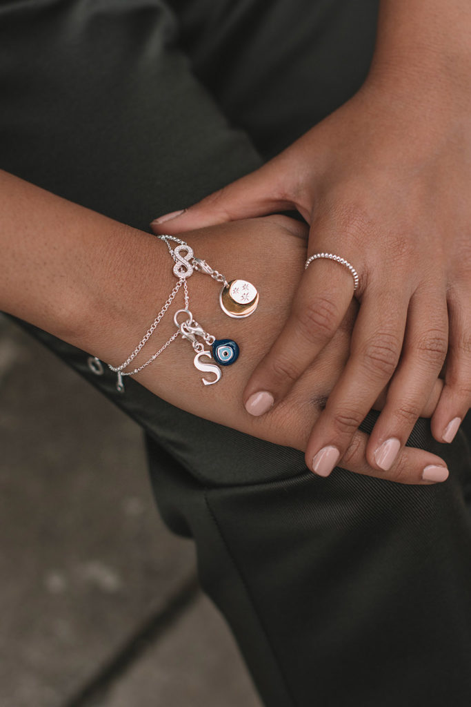 Fashion blogger Shloka Narang of The Silk Sneaker showcases how to personalise jewellery and stack bracelets with Thomas Sabo