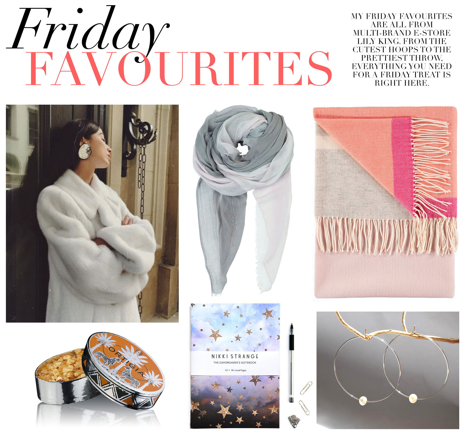 Fashion Blogger Shloka Narang of The Silk Sneaker creates a Friday Wishlist featuring Lily King
