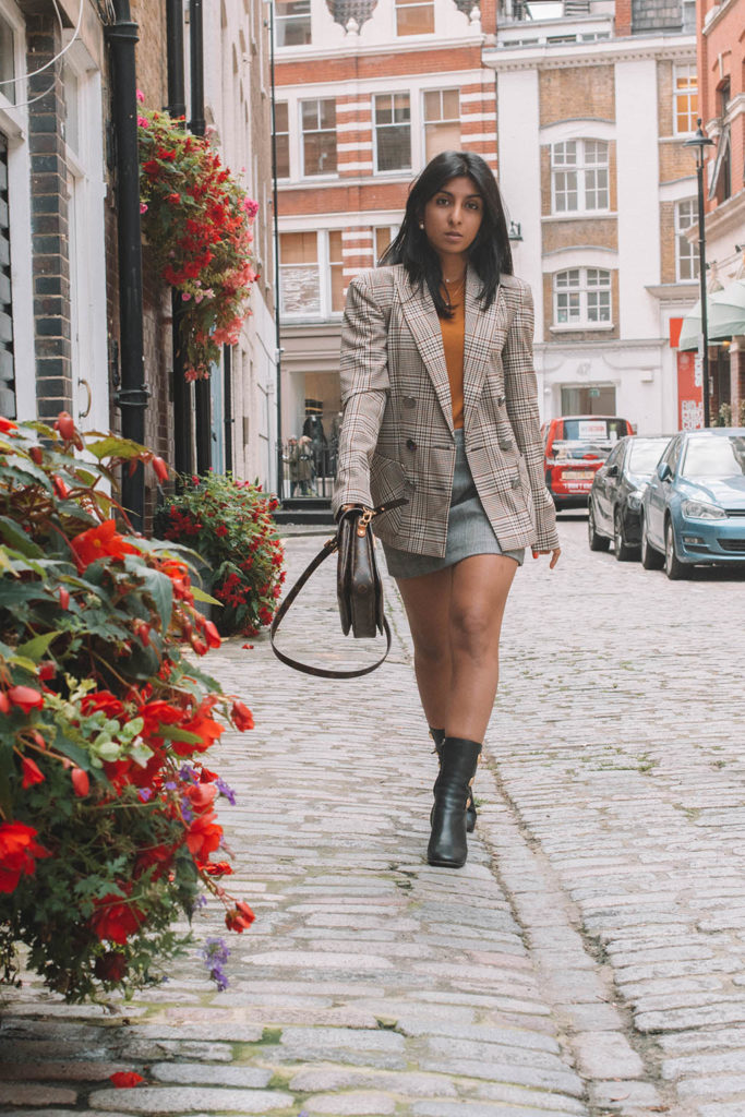 Fashion blogger Shloka Narang of The Silk Sneaker shares her fabulous London Fashion Week looks featuring Maje, Hush and more streetstyle§