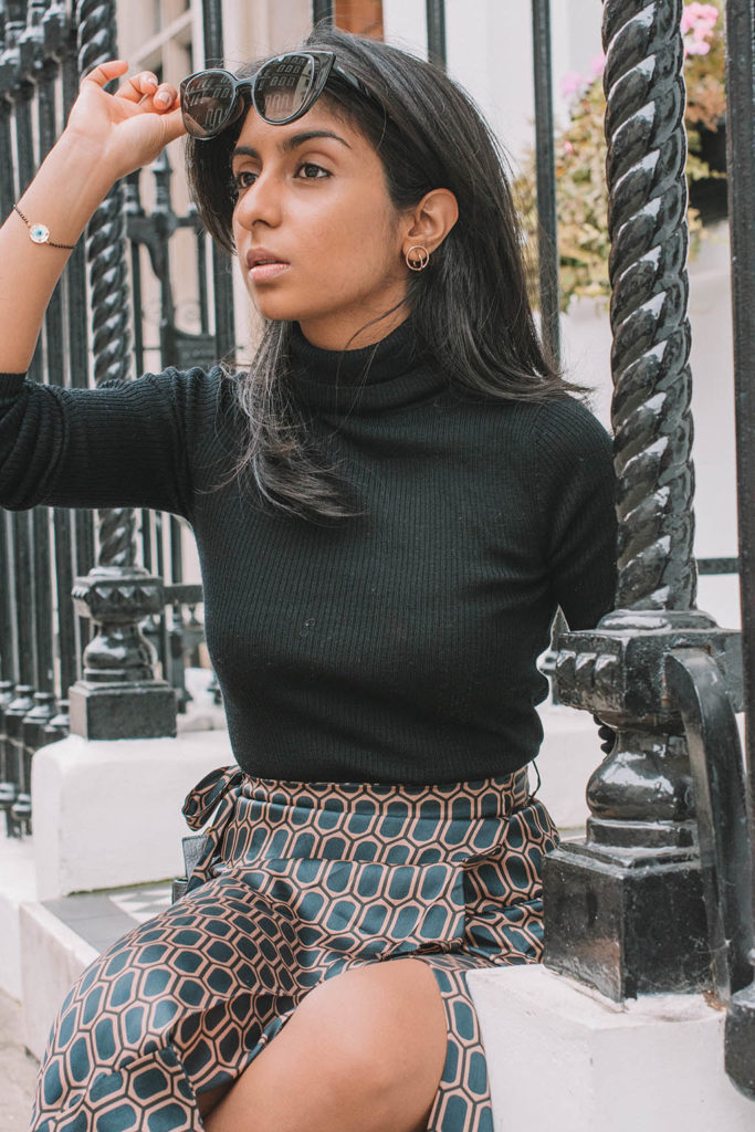 Fashion blogger Shloka Narang of The Silk Sneaker shares her favourite new Zara find and how to style a midi skirt for autumn