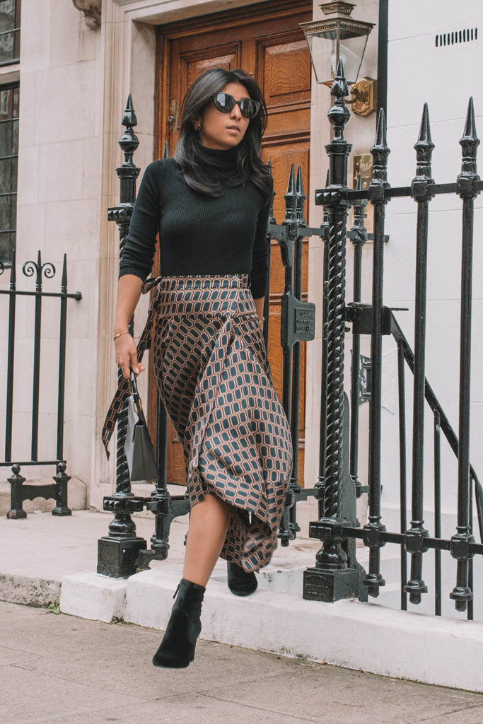 Fashion blogger Shloka Narang of The Silk Sneaker shares her favourite new Zara find and how to style a midi skirt for autumn