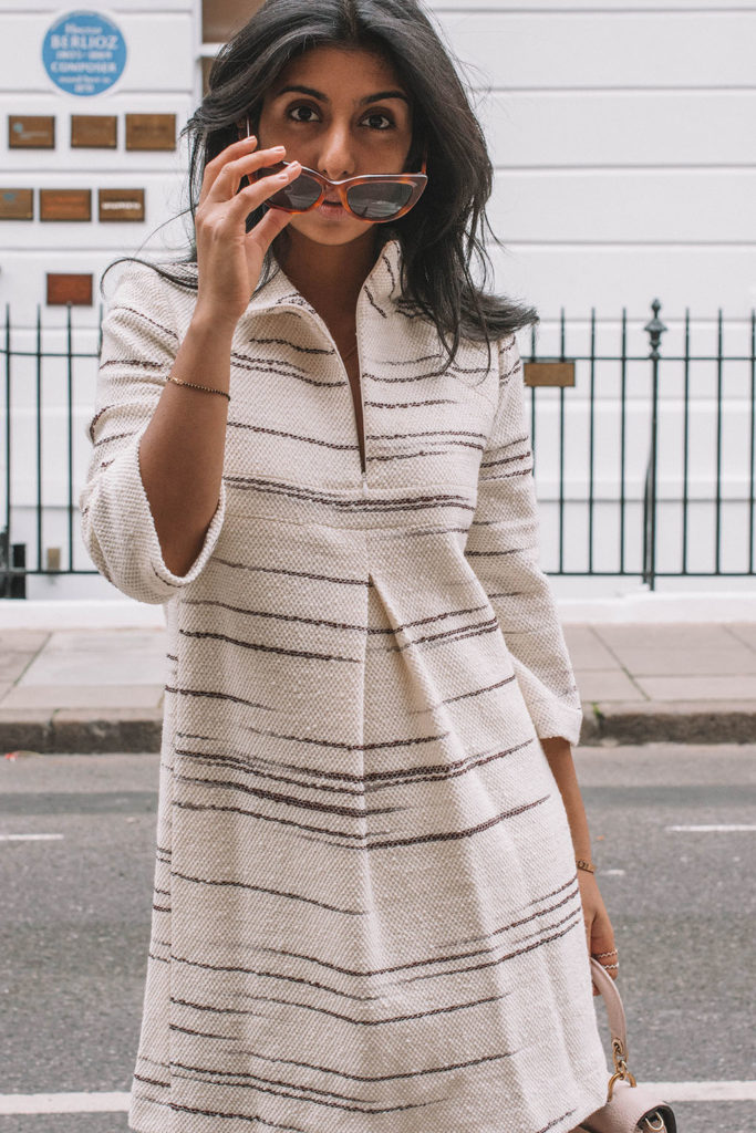 Fashion blogger Shloka Narang of The Silk Sneaker shares her favourite new winter dress outfit featuring ba&sh