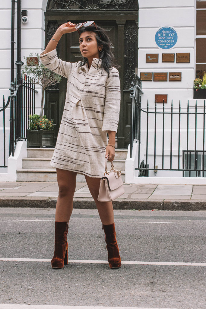 Fashion blogger Shloka Narang of The Silk Sneaker shares her favourite new winter dress outfit featuring ba&sh