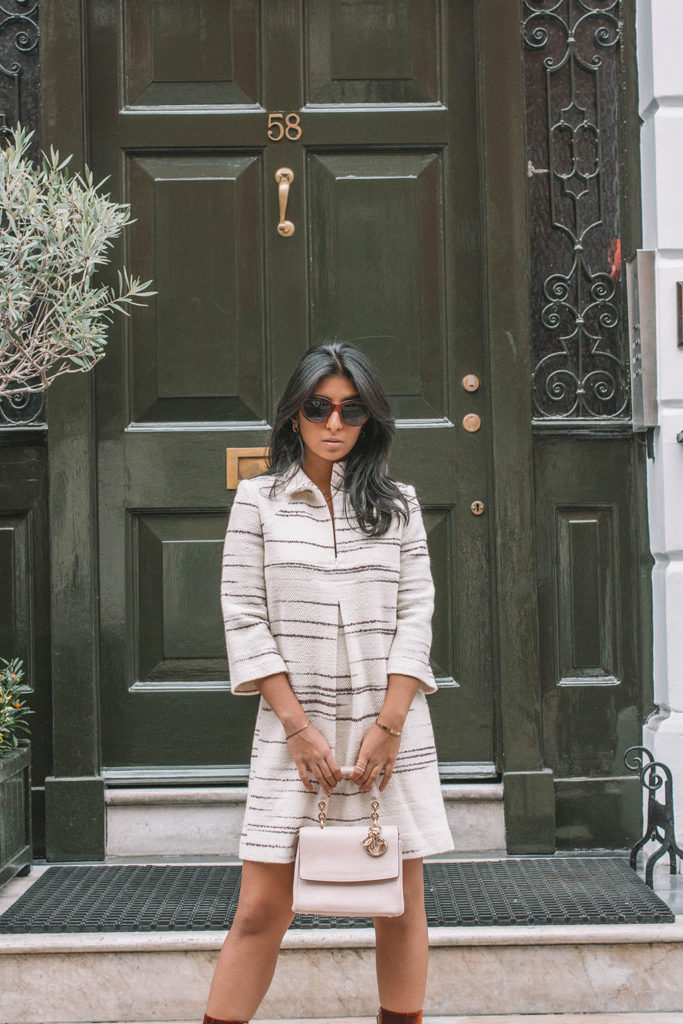 Fashion blogger Shloka Narang of The Silk Sneaker shares her favourite new winter dress outfit featuring ba&sh