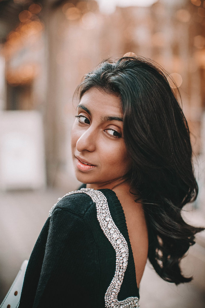 Fashion blogger Shloka Narang shares a stunning Christmas party outfit idea featuring ba&sh and dior