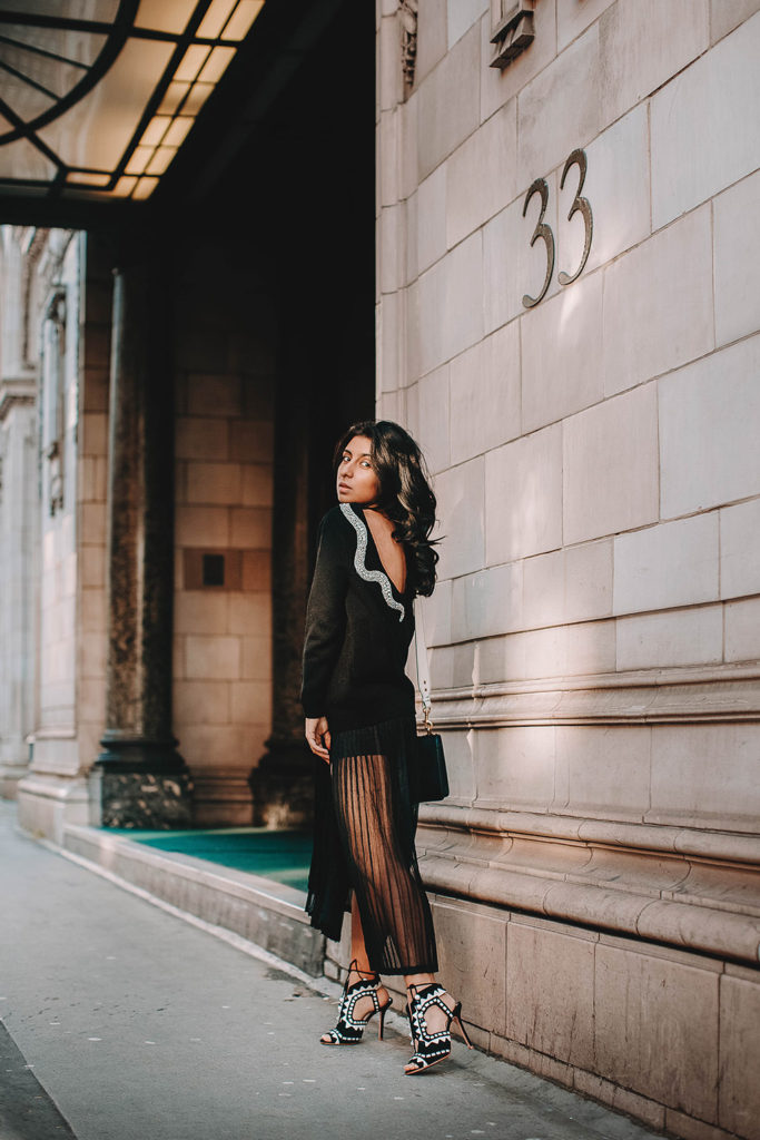 Fashion blogger Shloka Narang shares a stunning Christmas party outfit idea featuring ba&sh and dior