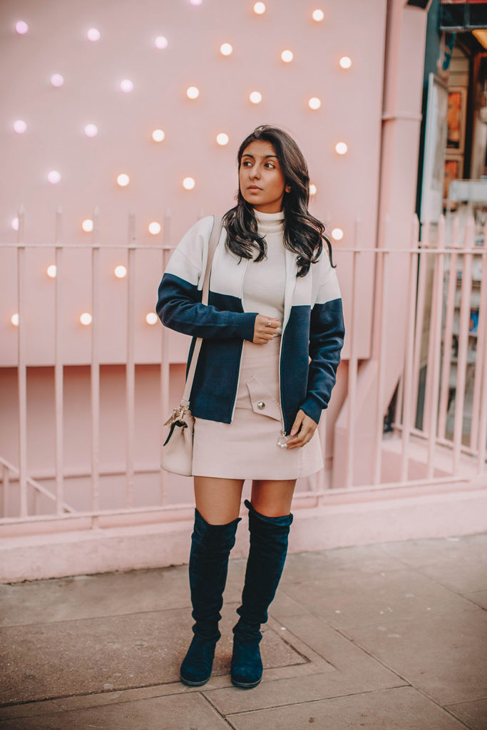 Fashion Blogger Shloka Narang of The Silk Sneaker reveals her favourite colour to wear as millennial pink styling Sandro and Maje