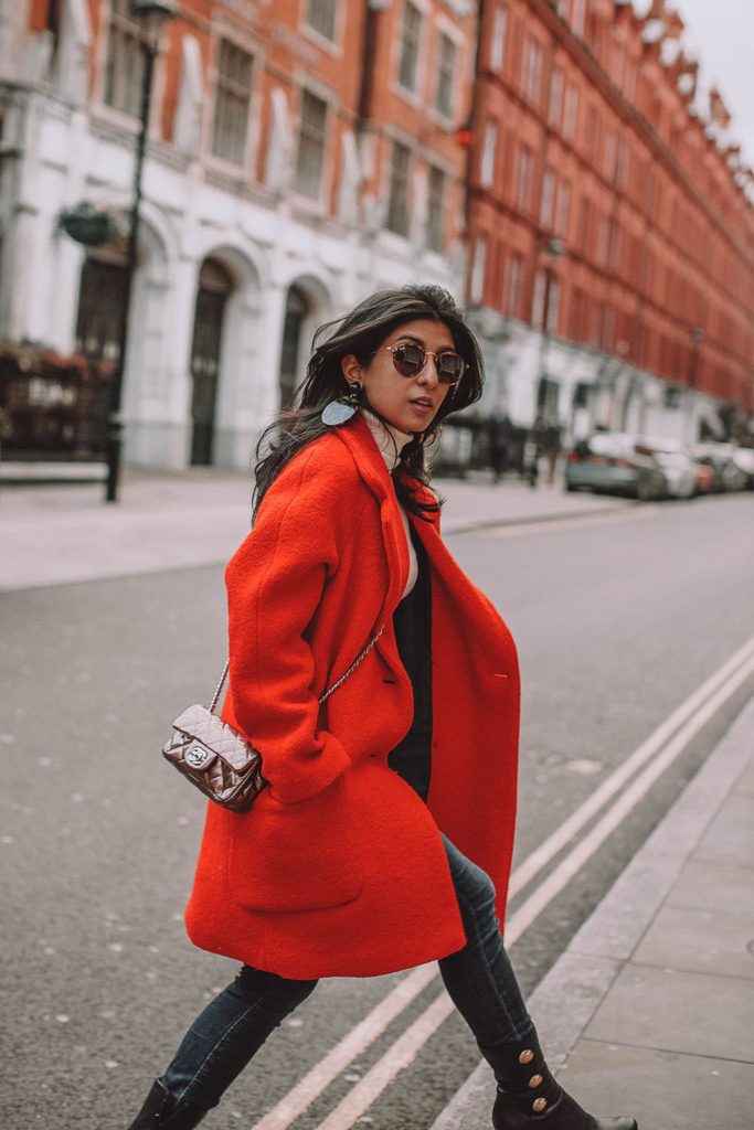 Fashion blogger Shloka Narang of The Silk Sneaker shares how to look stylish and stay warm during winter featuring Topshop, Joe's Jeans and Chloe