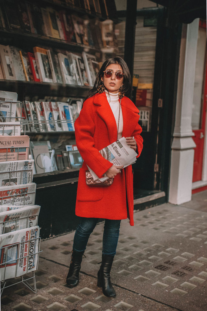Fashion blogger Shloka Narang of The Silk Sneaker shares how to look stylish and stay warm during winter featuring Topshop, Joe's Jeans and Chloe