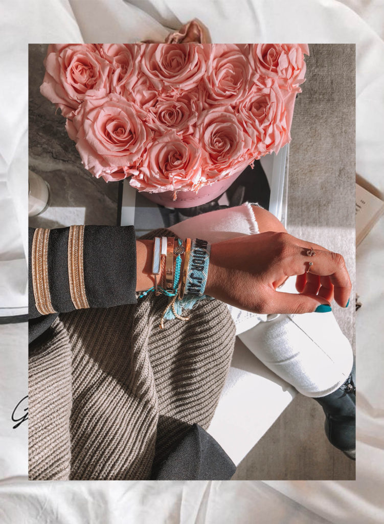 Fashion blogger Shloka Narang of The Silk Sneaker shares her favourite friday favourites including the best spring sweater, a Revolve denim jacket, Chloe Nomade perfume and Gisou Hair mask