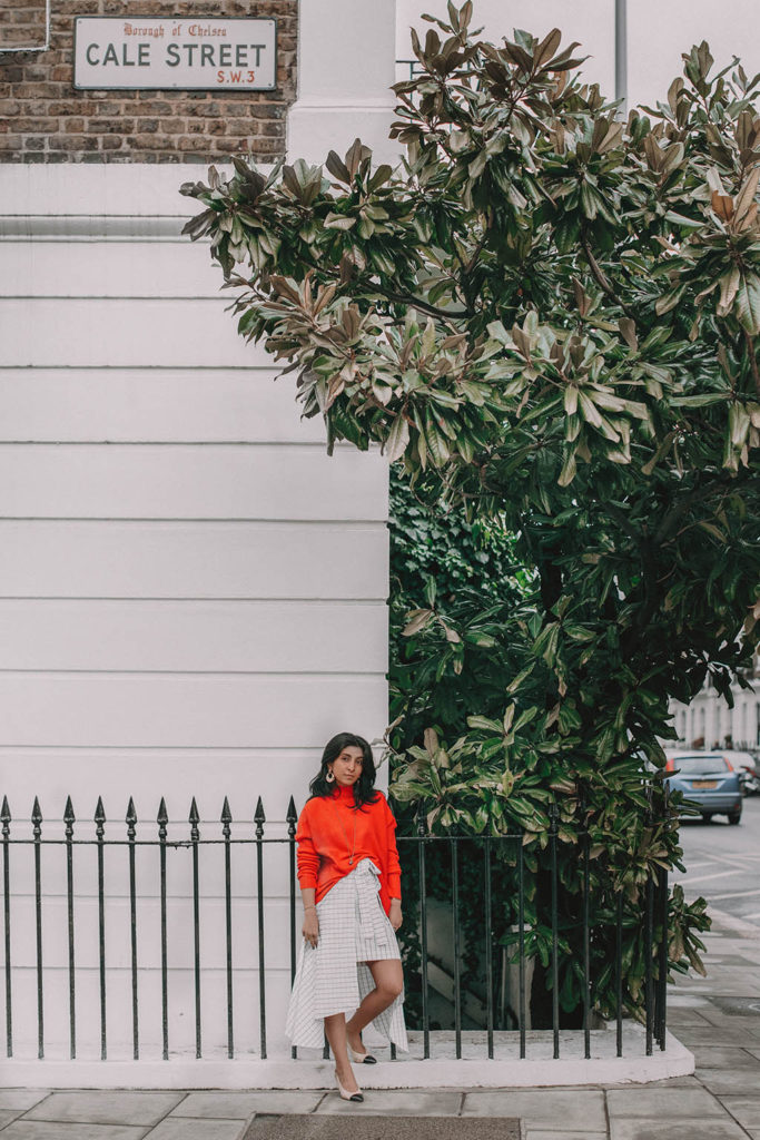 Fashion blogger Shloka Narang of The Silk Sneaker shares how to create the perfect spring outfit while styling an asymmetrical skirt featuring Deme by Gabriella, Chanel and Amazon Fashion