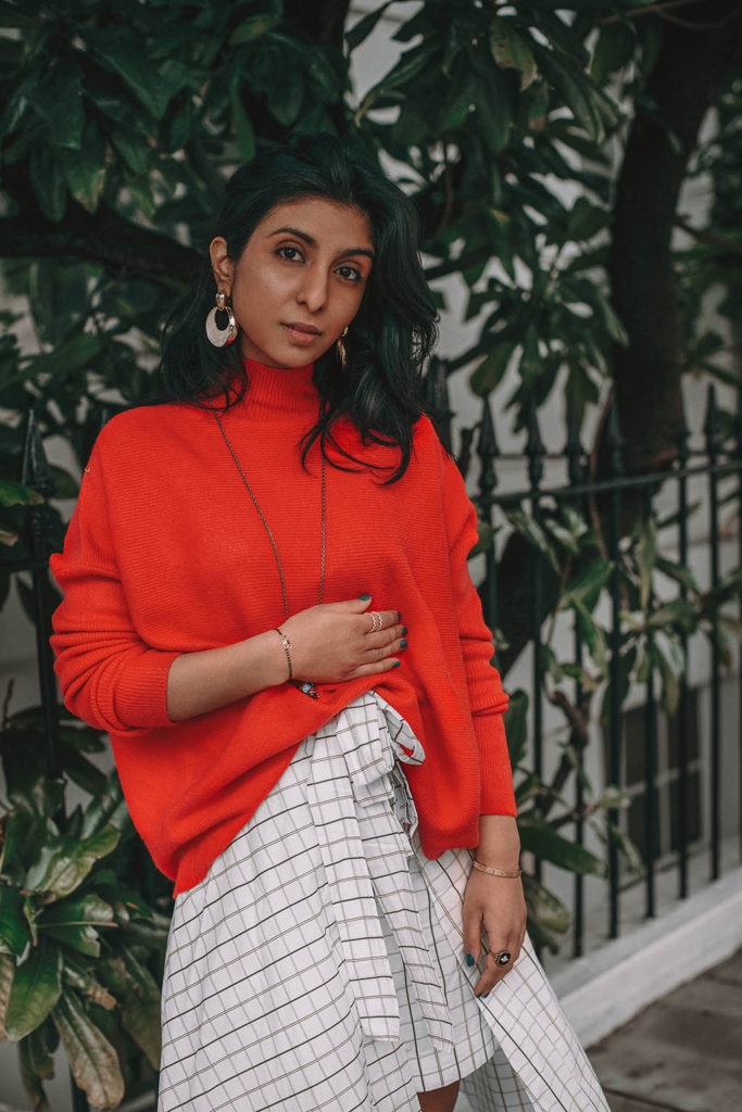 Fashion blogger Shloka Narang of The Silk Sneaker shares how to create the perfect spring outfit while styling an asymmetrical skirt featuring Deme by Gabriella, Chanel and Amazon Fashion