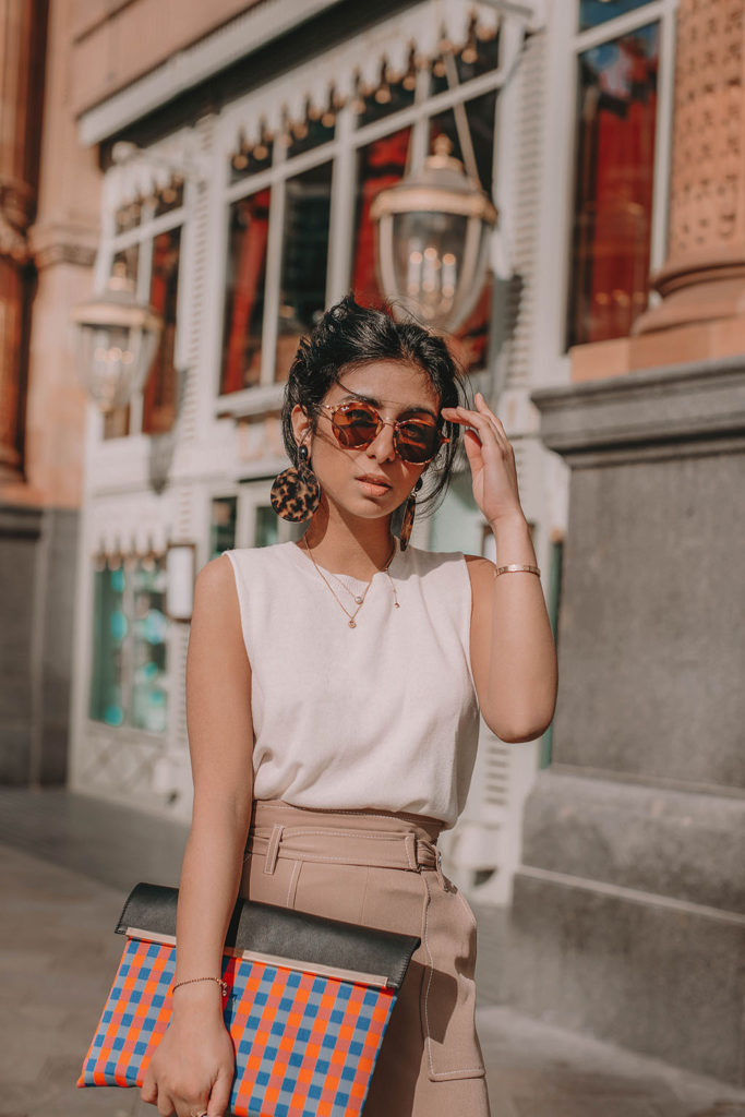 Fashion blogger Shloka Narang of The Silk Sneaker shares her take on a chic office outfit for always looking stylish at work featuring Maje, Topshop and Jimmy Choo