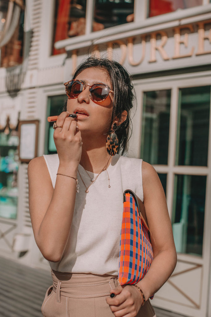 Fashion blogger Shloka Narang of The Silk Sneaker shares her take on a chic office outfit for always looking stylish at work featuring Maje, Topshop and Jimmy Choo
