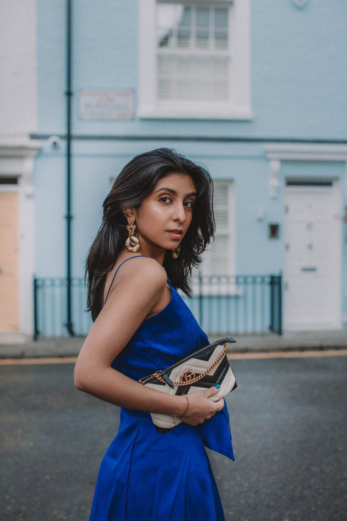 Fashion blogger Shloka Narang of The Silk Sneaker shares her style trick to finding the perfect spring party outfit as she shares what she wore to her birthday featuring Gucci and Aquazzura